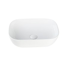 DUQUESA Умивальник накладний без отвору під змішувач 45,5x32x13,5, glossy white