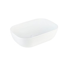 DUQUESA Умивальник накладний без отвору під змішувач 45,5x32x13,5, glossy white