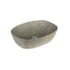 ISLA Умивальник накладний без отвору під змішувач 50,5x39x13,5, matt brown stone