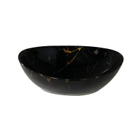 MIEL Умивальник накладний без отвору під змішувач 37x29,5x12, glossy blackgold