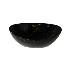 MIEL Умивальник накладний без отвору під змішувач 37x29,5x12, glossy blackgold