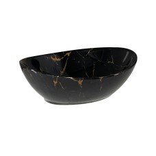 MIEL Умивальник накладний без отвору під змішувач 37x29,5x12, glossy blackgold