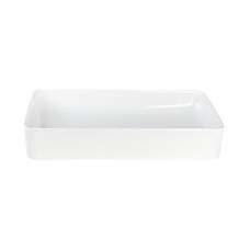 PERAS Умивальник накладний без отвору під змішувач 61x36x11, glossy white