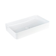 PERAS Умивальник накладний без отвору під змішувач 61x36x11, glossy white