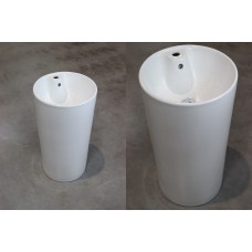 RADILLO-BIA Умивальник вільностоячий з отвором під змішувач 41x41x82, glossy white
