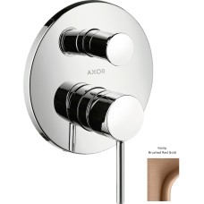 Змішувач Axor Starck Pin прихованого монтажу для ванни/душу, Brushed Red Gold 10416310