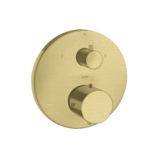 Термостат на 2 споживачі Axor Starck з запірним перемикачем, Brushed Brass (10720950)