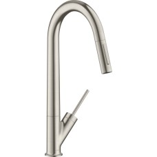 Змішувач Axor Starck 270 для кухні з витяжним виливом Stainless Steel Finish (10821800)