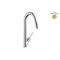 Змішувач Axor Starck 270 для кухні з витяжним виливом, Polished Gold Optic (10821990)
