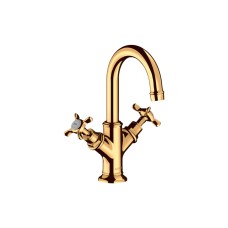 Змішувач Axor Montreux 160 для умивальника двохвентильний 16505990 Polished Gold Optic