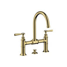 Змішувач Axor Montreux 220 для умивальника двохвентильний Lever, Polished Gold Optic 16511990