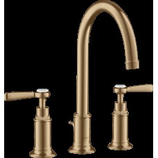 Змішувач Axor Montreux 180 для умивальника на 3 отвори Lever 16514140, Brushed Bronze