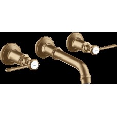 Змішувач Axor Montreux для умивальника двохвентильний Lever зі стіни 16534140, Brushed Bronze
