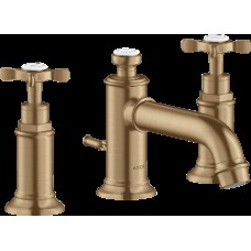 Змішувач Axor Montreux 30 для умивальника на 3 отвори Cross 16536140 Brushed Bronze