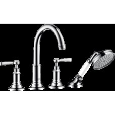 Змішувач Axor Montreux врізний на край ванни Lever 4 отвори, Chrome 16550000