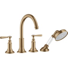 Змішувач Axor Montreux врізний на край ванни Lever на 4 отвори 16550140 Brushed Bronze