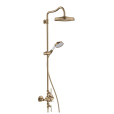 Душова система Axor Montreux з термостатом і верхнім душем 240 1jet, Brushed Bronze (16572140)