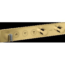 Термостат для 3-х споживачів Axor Select прихований монтаж, Polished Gold Optic 18356990
