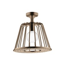 Верхній душ Axor LampShower 275 1jet з тримачем до стелі, Polished Red Gold (26032300)