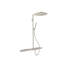 Душова система AXOR Showerpipe з термостатом 800 і верхнім душем 350 1jet, Brushed Nickel (27984820)