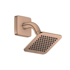Верхній душ Axor Citterio C 120x120 1jet EcoSmart зі стіновим кронштейном, Brushed Red Gold (28810310)