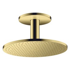 Верхній душ Axor 300 1jet P з тримачем до стелі Polished Gold Optic (35301990)