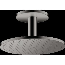 Верхній душ Axor 300 2jet P з тримачем зі стелі Polished Black Chrome (35304330)