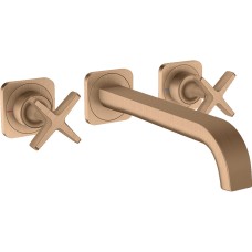Змішувач Axor Citterio E 220 для умивальника зі стіни на 3 отвори, Brushed Bronze 36107140