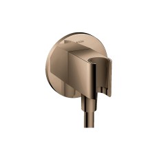 Шлангове під'єднання AXOR Fixfit Porter Round з тримачем Polished Red Gold (36733300)