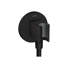 Шлангове під'єднання AXOR Fixfit Porter Round з тримачем, Matt Black (36733670)