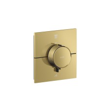 Термостат прихованого монтажу AXOR ShowerSelect ID Square на 2 функції, Polished Gold Optic (36752990)