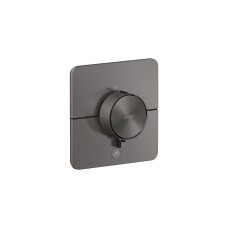 Термостат прихованого монтажу AXOR ShowerSelect ID Softsquare HighFlow на 1 функцію, Brushed Black Chrome (36778340)