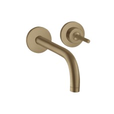 Змішувач Axor Uno для умивальника зі стіни, вилив 165 мм, Brushed Bronze 38113140