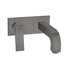 Змішувач зі стіни Axor Citterio 220 Lever для умивальника, на пластині, Brushed Black Chrome 39119340