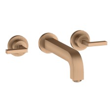 Змішувач Axor Citterio 222 Lever для умивальника зі стіни на 3 отвори, Brushed Bronze 39147140
