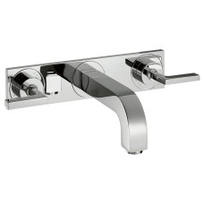 Змішувач Axor Citterio 226 Lever для умивальника зі стіни на 3 отвори з пластиною, Chrome 39148000