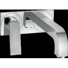 Змішувач Axor Citterio 220 Lever rhombic cut для умивальника, зі стіни, на пластині, Chrome 39171000