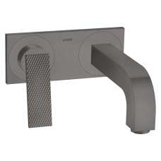 Змішувач Axor Citterio 220 Lever rhombic cut для умивальника, зі стіни, на пластині, Brushed Black Chrome 39171340