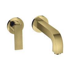 Змішувач зі стіни Axor Citterio 220 Lever rhombic cut для умивальника, Polished Gold Optic 39181990