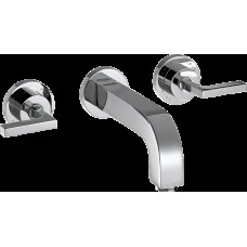 Змішувач Axor Citterio 162 Lever для умивальника зі стіни на 3 отвори, Chrome 39315000
