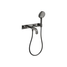 Змішувач Axor Citterio 222 Lever для ванни врізний зі стіни на 3 отвори, Polished Black Chrome 39442330