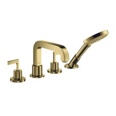 Змішувач Axor Citterio E Lever на край ванни 4 отвори, Polished Gold Optic (39446990)