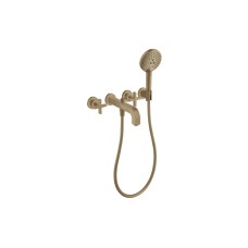 Змішувач Axor Citterio 222 Cross для ванни врізний зі стіни на 3 отвори, Brushed Bronze 39447140