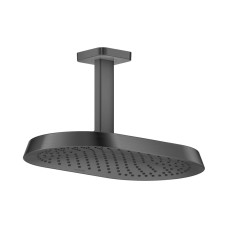 Верхній душ Axor ShowerSphere 370х220 1jet EcoSmart зі стельовим кронштейном, Brushed Black Chrome (39761340)