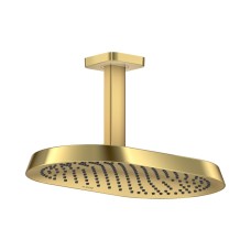 Верхній душ Axor ShowerSphere 370х220 1jet EcoSmart зі стельовим кронштейном, Polished Gold Optic (39761990)