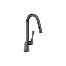 Змішувач Axor Citterio 250 2jet для кухні з витяжним виливом, Polished Black Chrome (39835330)