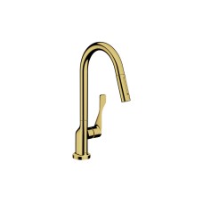 Змішувач Axor Citterio 250 2jet для кухні з витяжним виливом (39835990), Polished Gold Optic