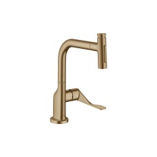 Змішувач Axor Citterio Select 230 2jet для кухні з витяжним виливом Sbox, Brushed Bronze (39862140)