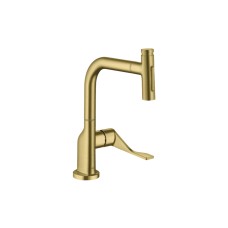 Змішувач Axor Citterio Select 230 2jet для кухні з витяжним виливом Sbox, Brushed Brass (39862950)