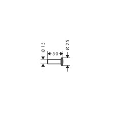 Гачок 5.0 х1.5 см Axor Universal Circular, Brushed Black Chrome  (42811340)